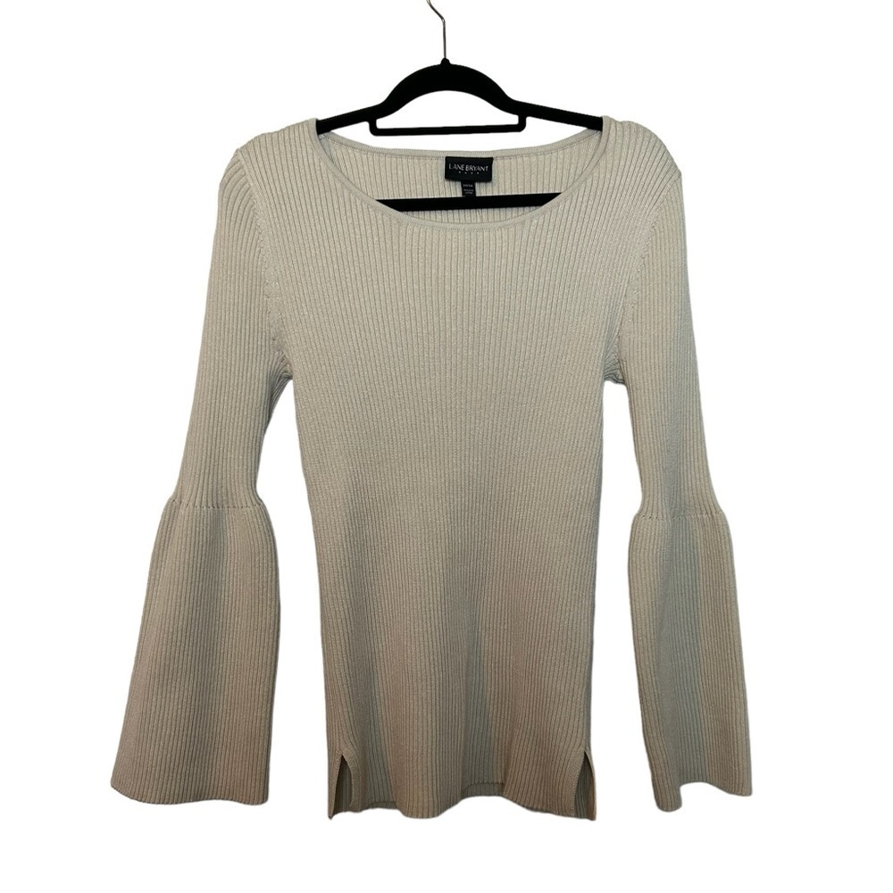 Lane Bryant NWT Ribbed Long Bell Sleeve Pullover Sweater Top